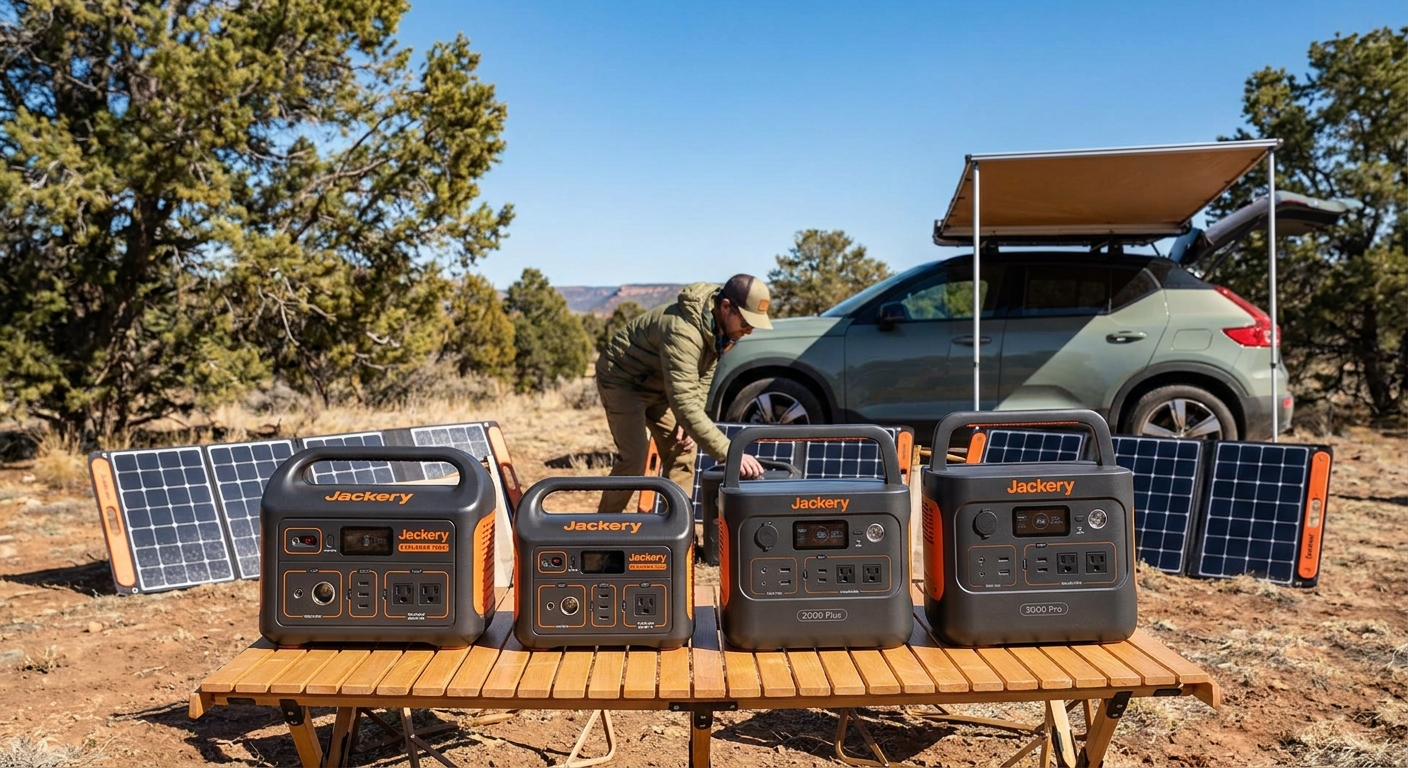 Jackery Powerstation Test 2026: Explorer 1000 v2, 500 v2, 2000 Plus und 3000 Pro im Vergleich