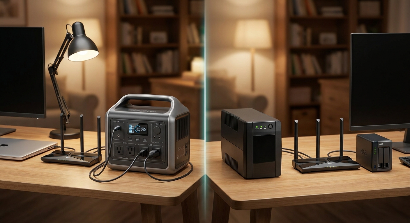 Powerstation vs USV: Was schützt Router, NAS und Homeoffice besser?