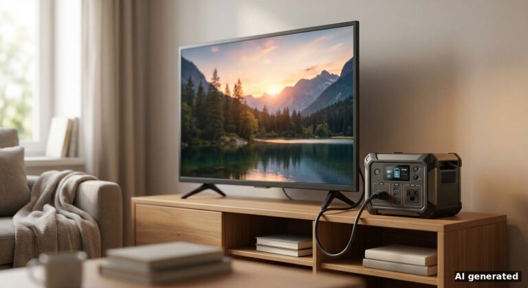 Fernseher mit Powerstation betreiben: Laufzeit richtig berechnen
